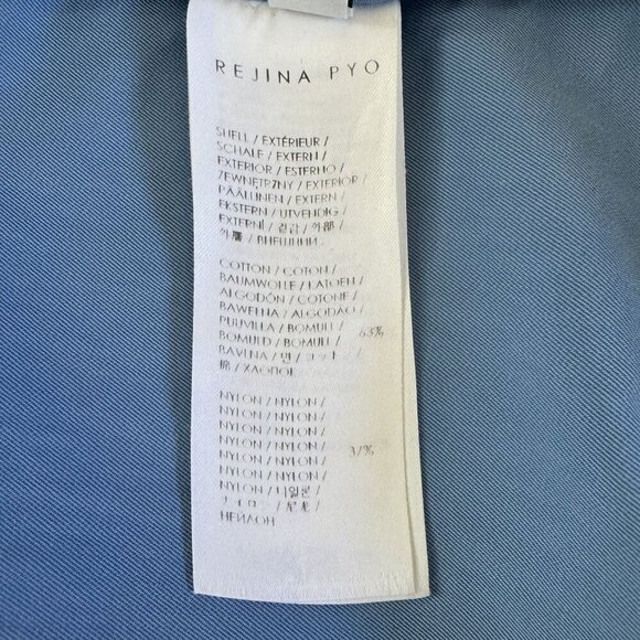 Rejina Pyo Astrid Trench Cornflower Blue Double Breast Sleeveless Midi Dress - Picture 11 of 14